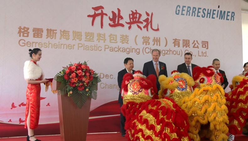 Celebrating the opening of the Changzhou plant in December 2019.
