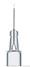 Dünnwandkanüle 23 G für vorfüllbare Glasspritzen 1/2" (12,7 mm) 3 Bevel-Schliff