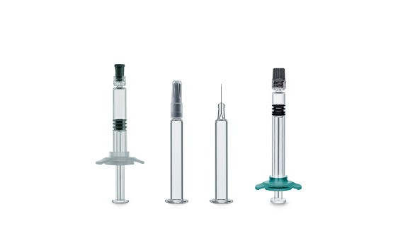 Syringes made of glass