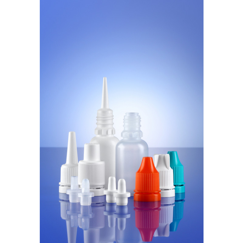 Accessoires for dropper bottles System A plastic bottles for ophthalmics