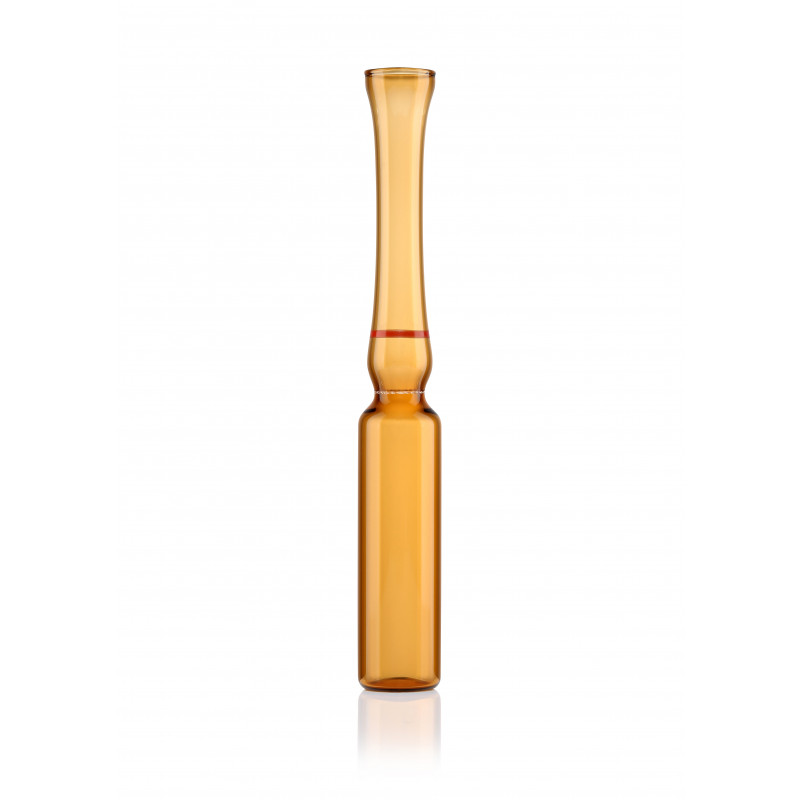 Ampoule type C with code and score ring OPC made of amber tubular glass for numerous drugs (2ml)
