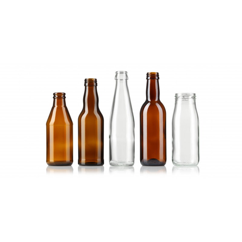 Juice and softdrink bottles made of moulded glass (200ml)