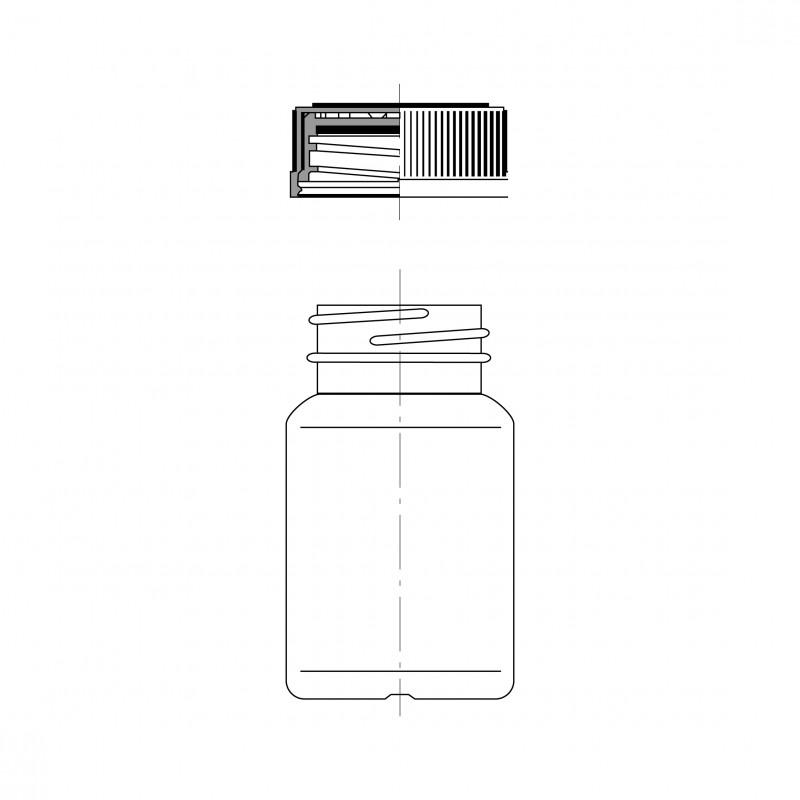 Drawing of Europe Seal container