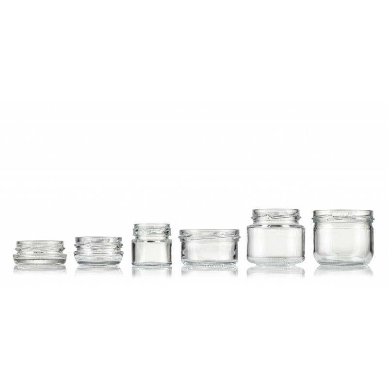 Wide-mouth jars made of moulded glass (20ml)