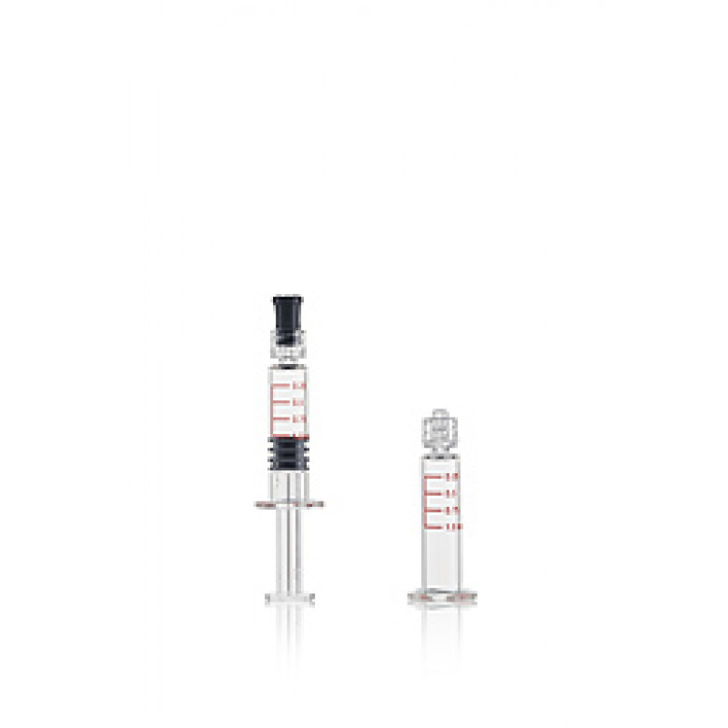 Gx RTF® and Gx® bulk Luer lock syringe made of glass