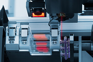Laser welding of components for a medical product