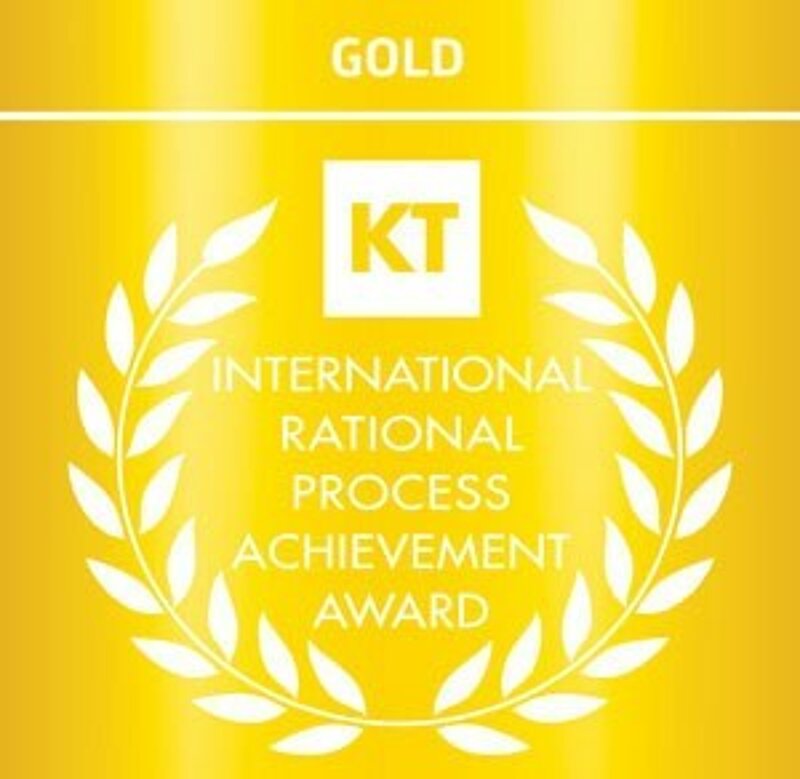 Spitzenplatz bei den KT International Rational Process Achievement Awards 2019