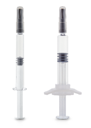The Gx RTF Clear polymer needle syringe is available in the syringe size 1.0 ml and 2.25 ml