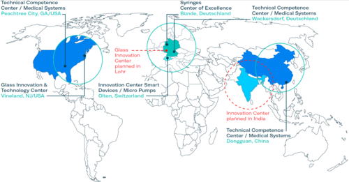 Map - Innovation centers worldwide