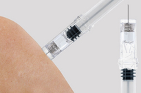 Injection process of the safety syringe