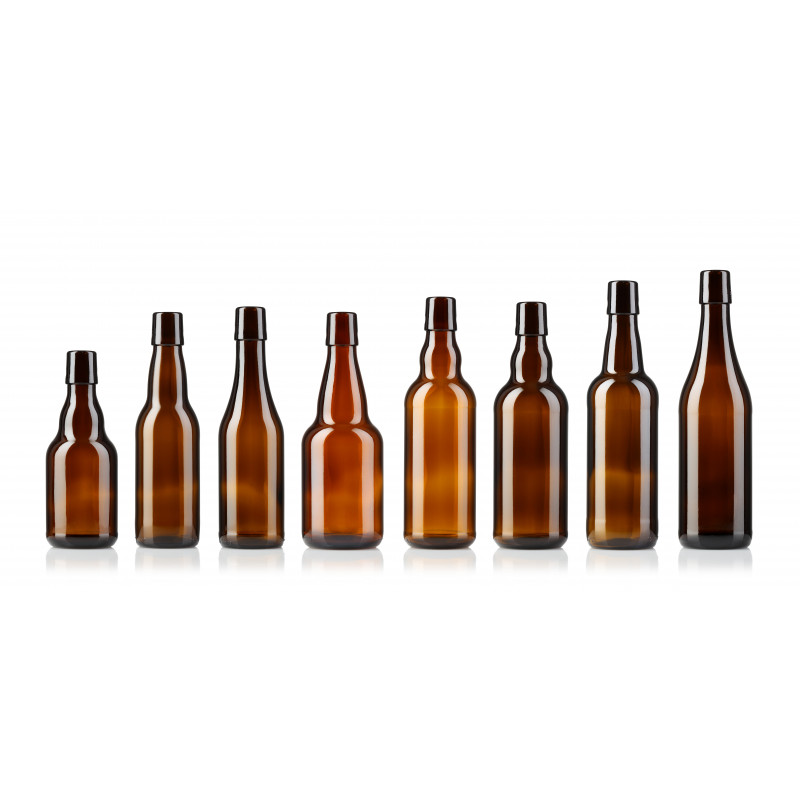 Beer bottles with swing stopper made of moulded glass (330ml)
